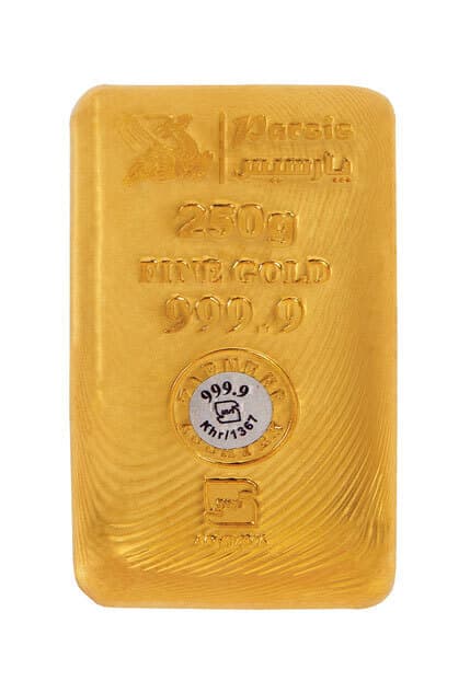 شمش طلا 250 گرمی پارسیس