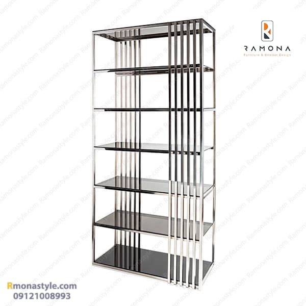 شلف جنس استیل سیلور طرح آبشاری خط کد 5506