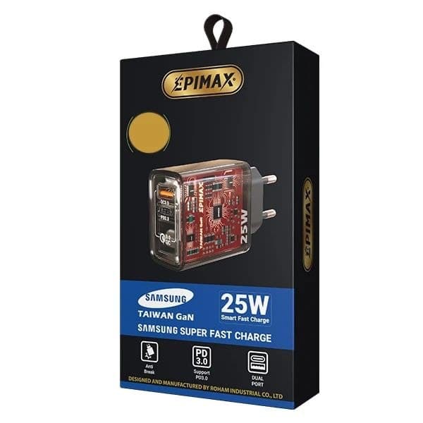 کلگی شارژ 25 وات اورجینال EPIMAX مُدل EU 150