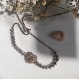 دستبند. طرح قلب نقره — تصویر ۳