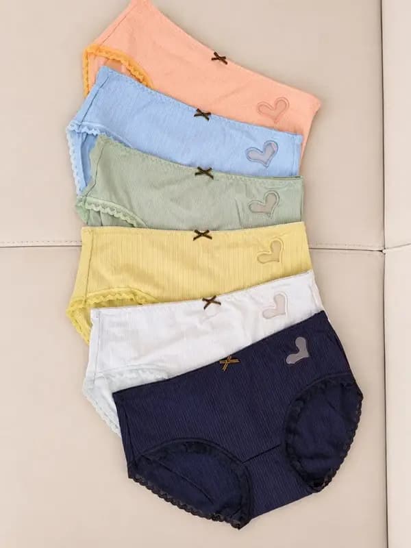 شورت کبریتی طرح قلب زنانه در 6 رنگ کد short48 — تصویر ۵