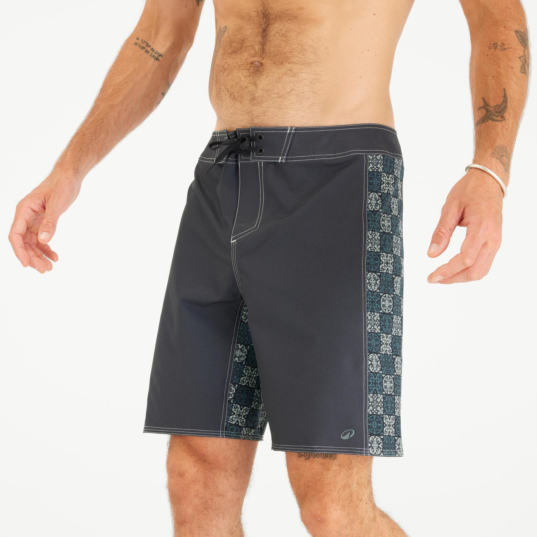 مایو موج سواری دکتلون Decathlon Male Long 19″ Sea Shorts/ Boardshort – Black – 500 ARCH ESAWIRA