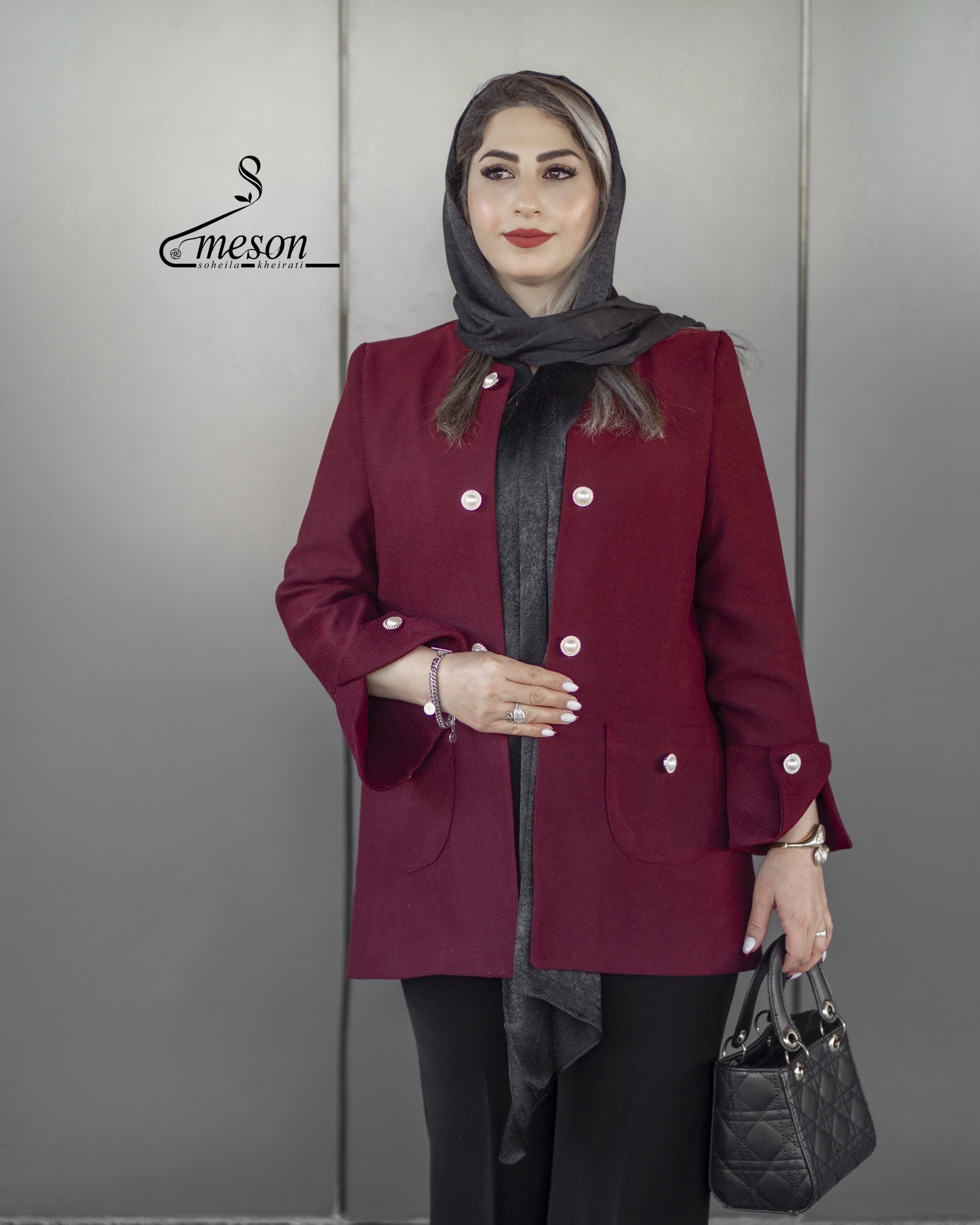 کت زنانه جنس مخمل جودون تک رنگ