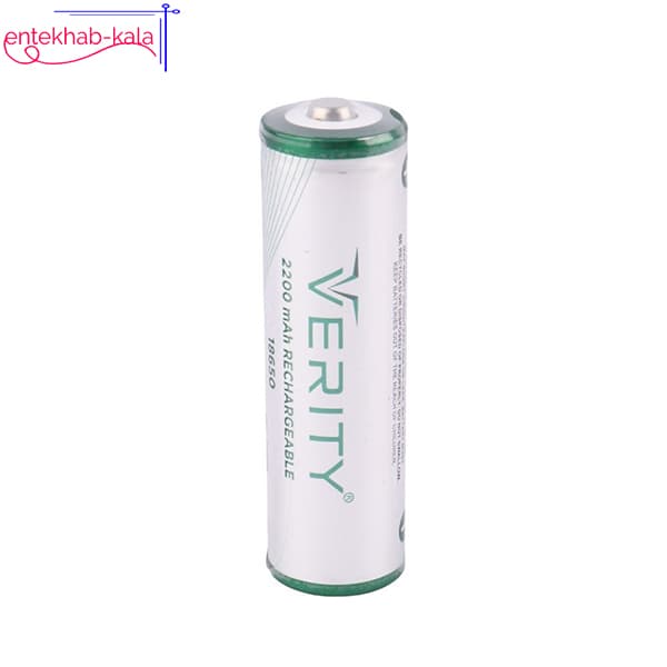 باتری لیتیومی VERITY مدل 18650 ظرفیت 2200 میلی آمپر ساعت
