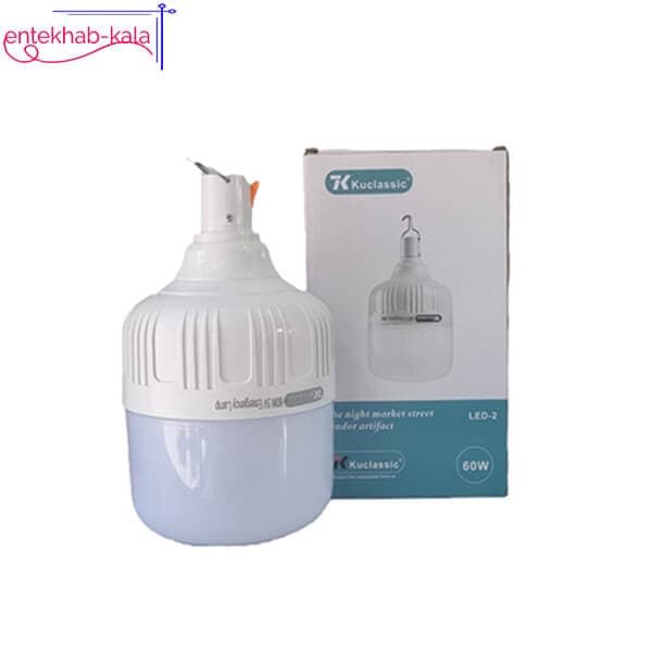چراغ شارژی مدل لامپ 60 وات