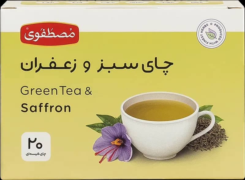 چای سبز 20 عددی زعفرانی — تصویر ۴