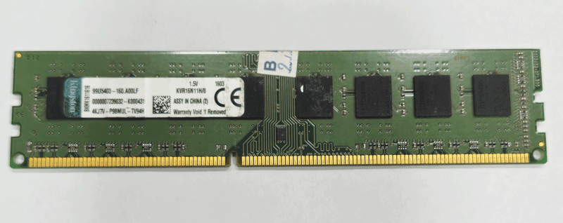 رم کینگستون DDR3 1600 ظرفیت 8 گیگابایت کارکرده