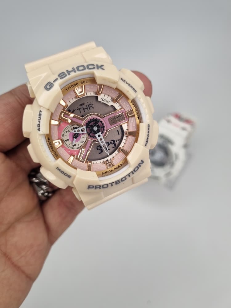 ساعت مچی کاسیو Casio دو زمانه گلبهی | گلبهی| رزگلد| کد رفرنس بیبی جی Baby-G BA-110XCP-4ADR