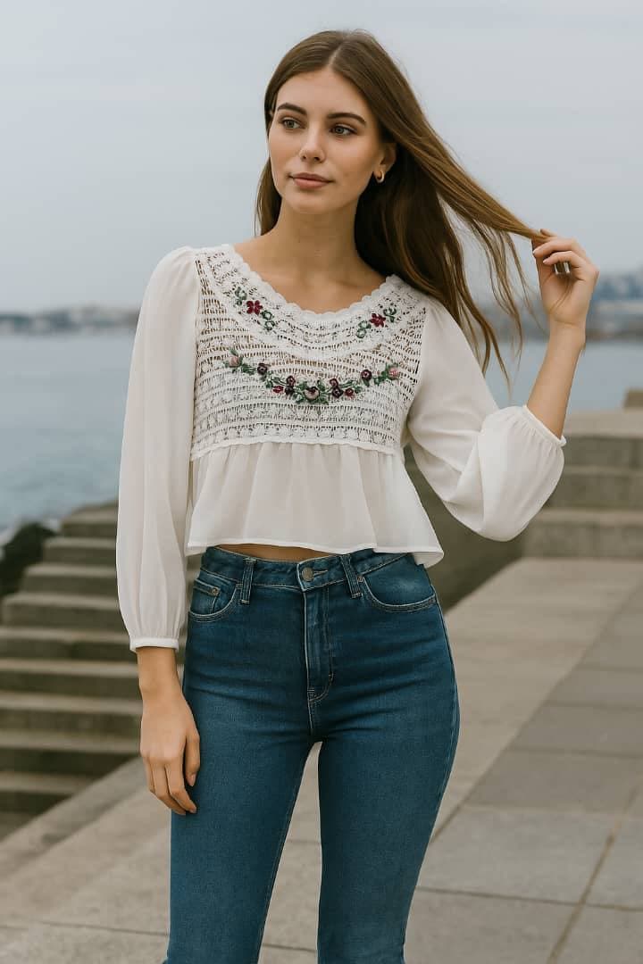شومیز استین حریر