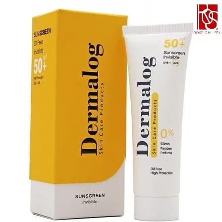 ضد آفتاب درمالوگ SPF50 پوست چرب بی‌رنگ 50 میل