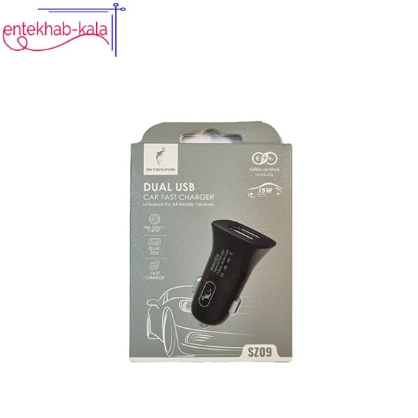 شارژر فندکی دولفین SKY DOLPHIN مدل SZ09 مشکی