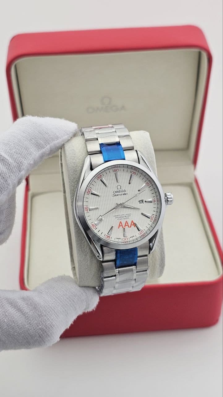 ساعت امگا مردانه مدل سیمستر استیل صفحه سفید OMEGA SEAMASTER