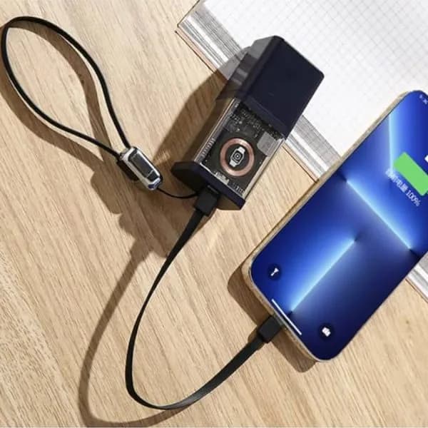 پاوربانک ۵۲۰۰ و شارژر دیواری گرین لاین Green Lion GNPBGANCH5K توان ۲۰ وات دارای قابلیت شارژ اپل واچ — تصویر ۴