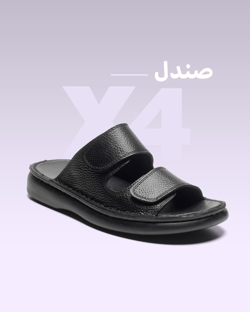 دمپایی چسبی مردانه چرم نعمتی x4 — تصویر ۲