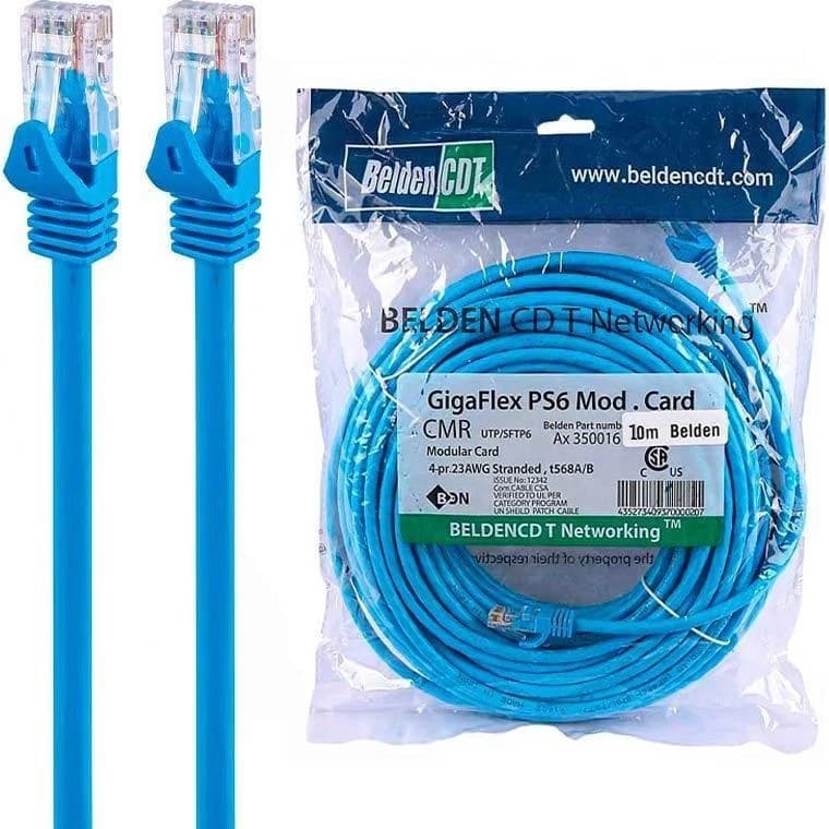 کابل ۱۰ متری شبکه بلدن UTP CAT 6