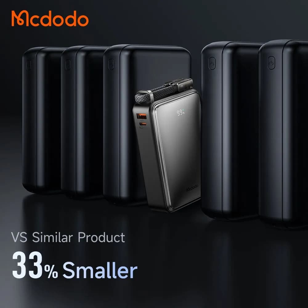 پاوربانک ۲۰۰۰۰ مک دودو Mcdodo MC-433 توان ۶۷ وات همراه با کابل — تصویر ۵