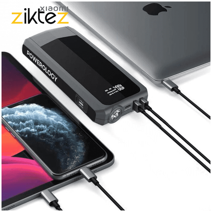 پاوربانک ۱۶۰۰۰ و جامپ استارتر خودرو پاورولوژی Powerology JumpStart Power Bank PPBCHA29 — تصویر ۷