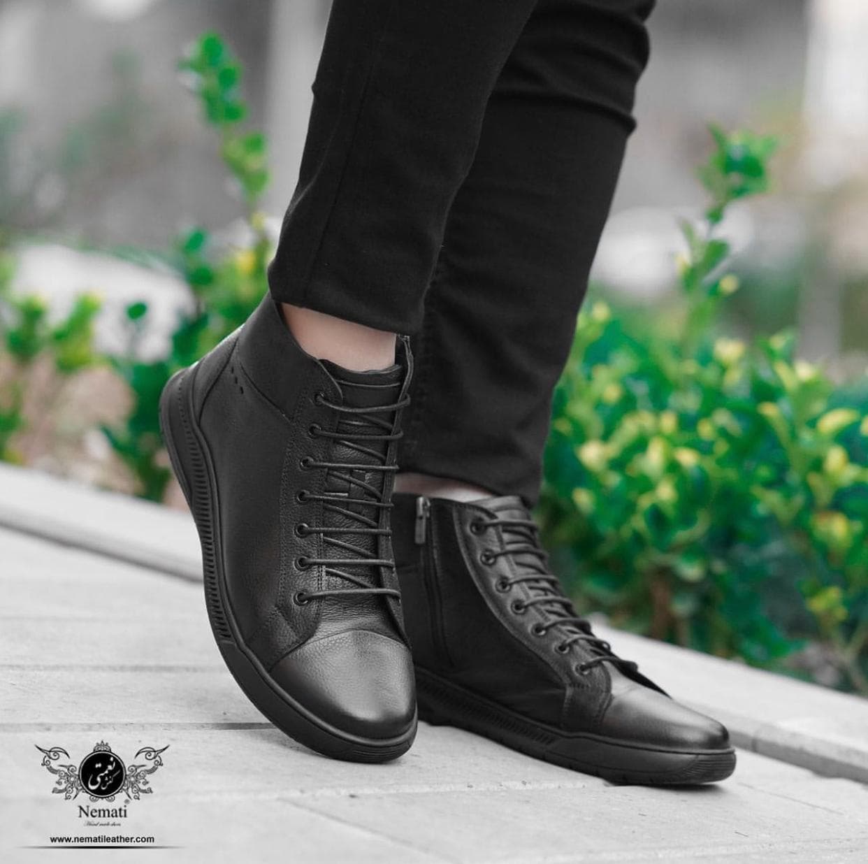 بوت مردانه چرم طبیعی اسپرت اسنو چرم نعمتی — تصویر ۳