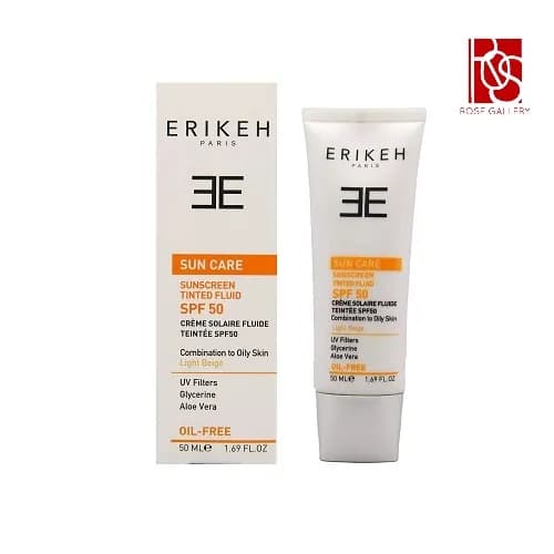 فلوئید ضد آفتاب رنگی فاقد چربی SPF50 اریکه 50 میلی لیتر