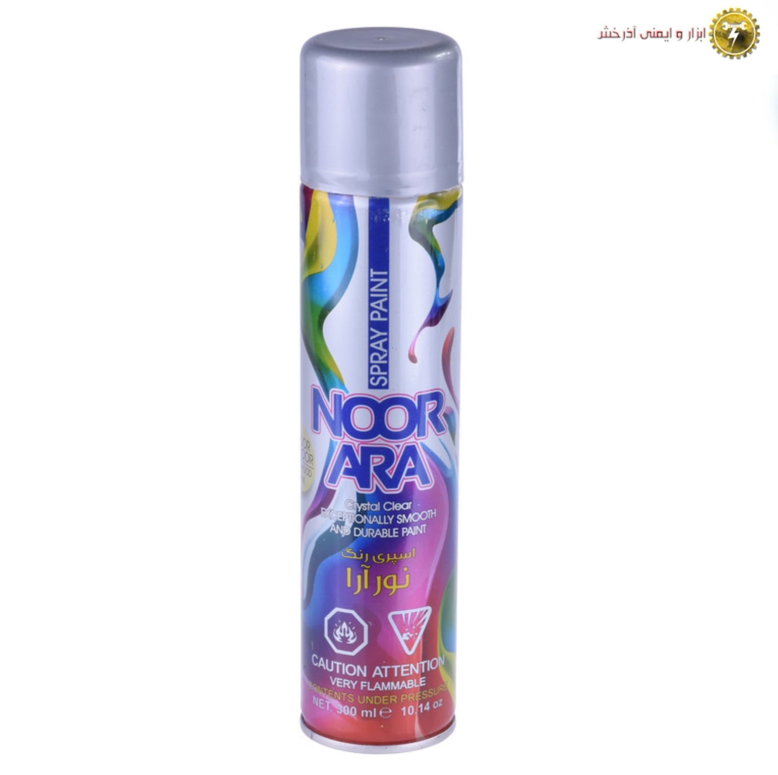 اسپری رنگ 300 میلی لیتر نقره ای نورآرا