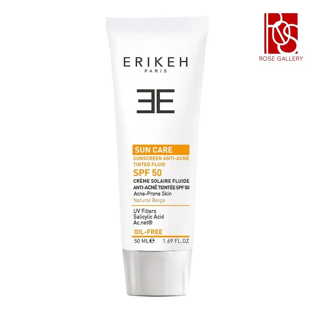 فلوئید ضد آفتاب و ضد جوش SPF50 اریکه 50 میلی لیتر — تصویر ۳