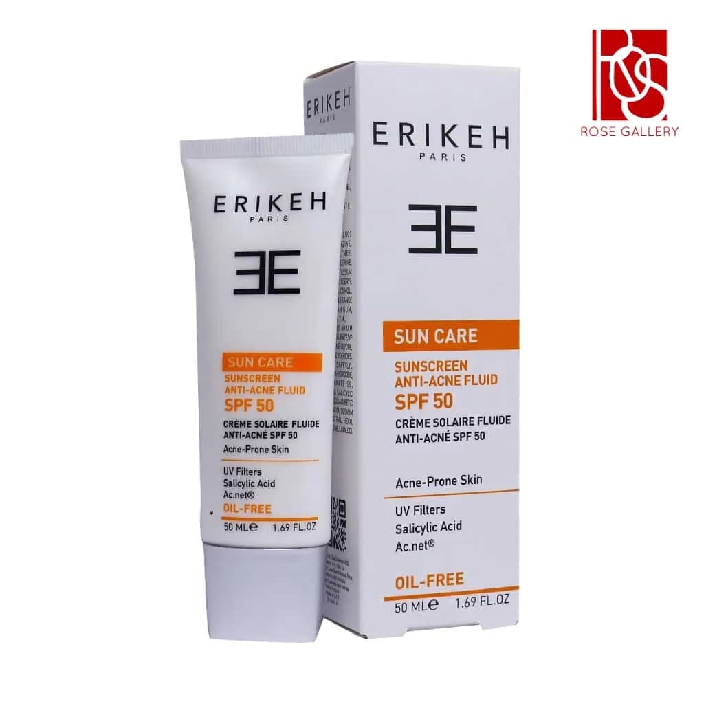فلوئید ضد آفتاب و ضد جوش SPF50 اریکه 50 میلی لیتر — تصویر ۲