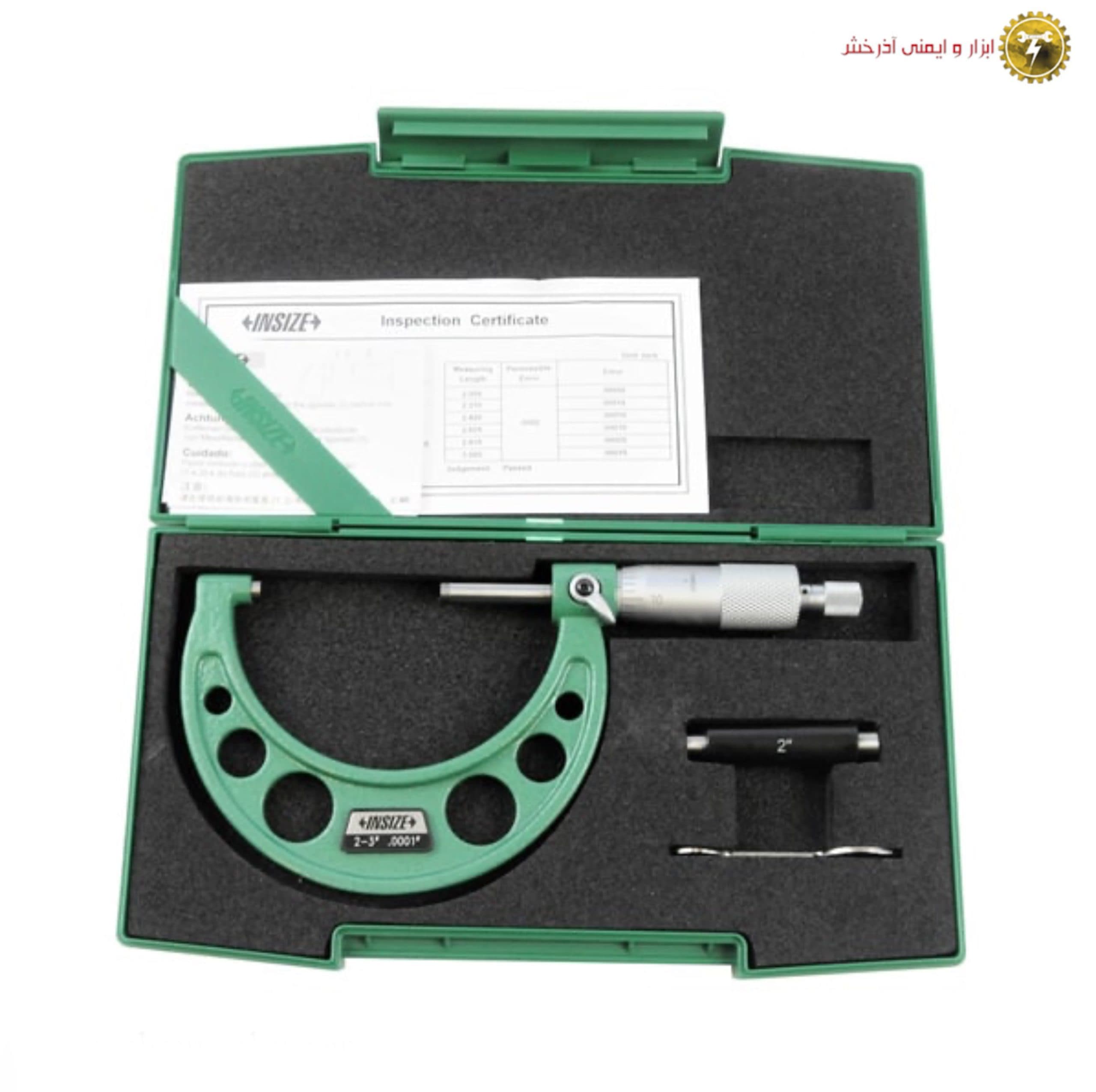 میکرومتر خارج سنج 2-3 اینچ اینسایز مدل 3-3203 — تصویر ۲