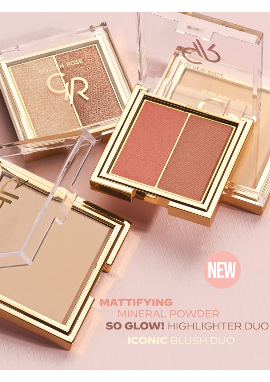 پالت رژگونه دو رنگ گلدن رز مدل Iconic Blush Dou