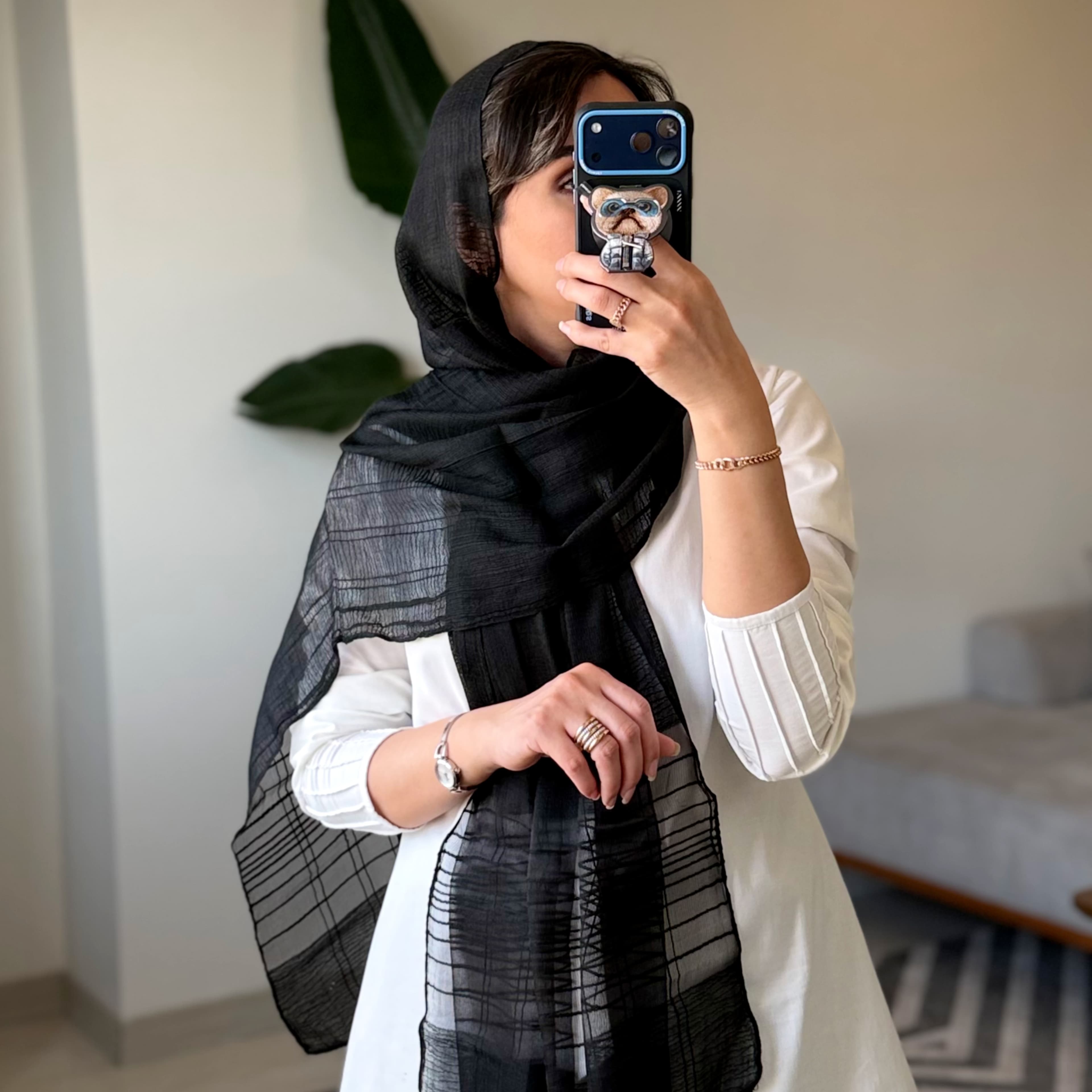 شال ارگانزا دار