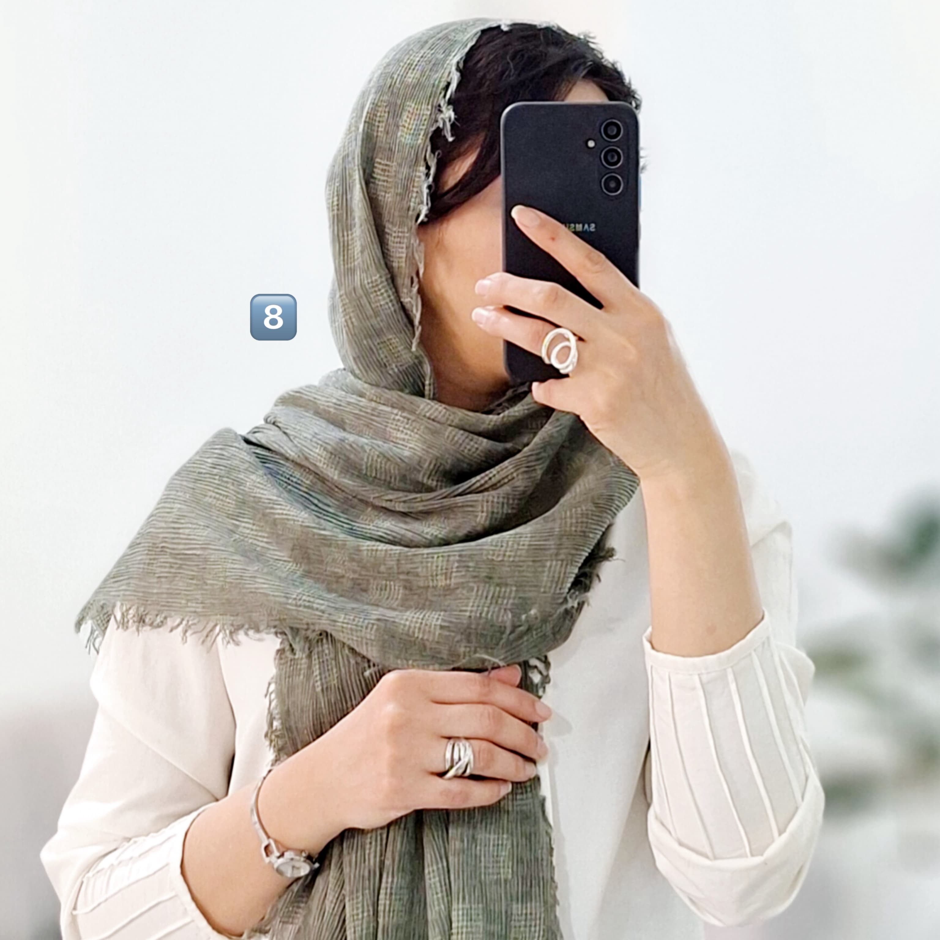 شال پلیسه مربعی — تصویر ۸