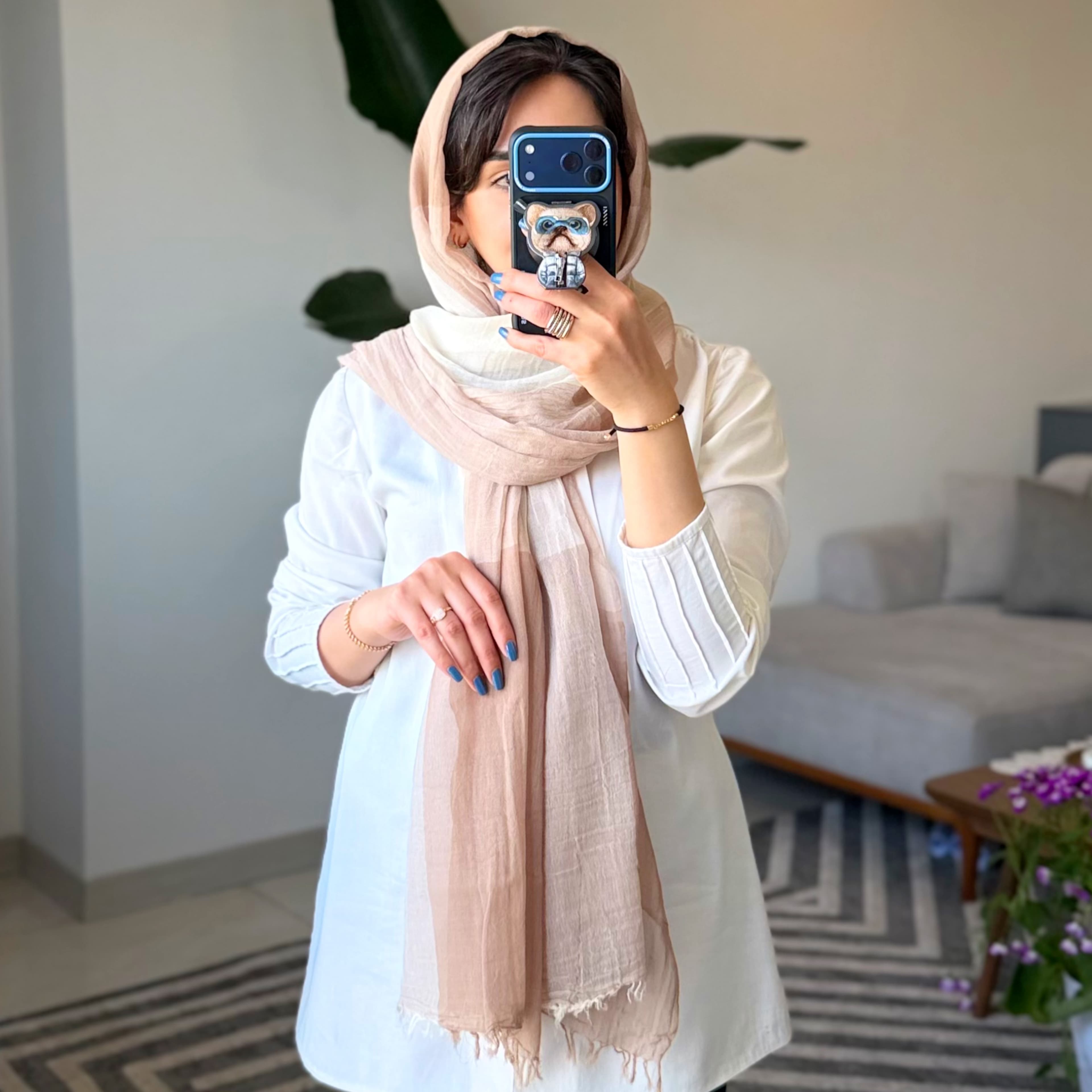 شال تابستانه چهارخونه — تصویر ۳
