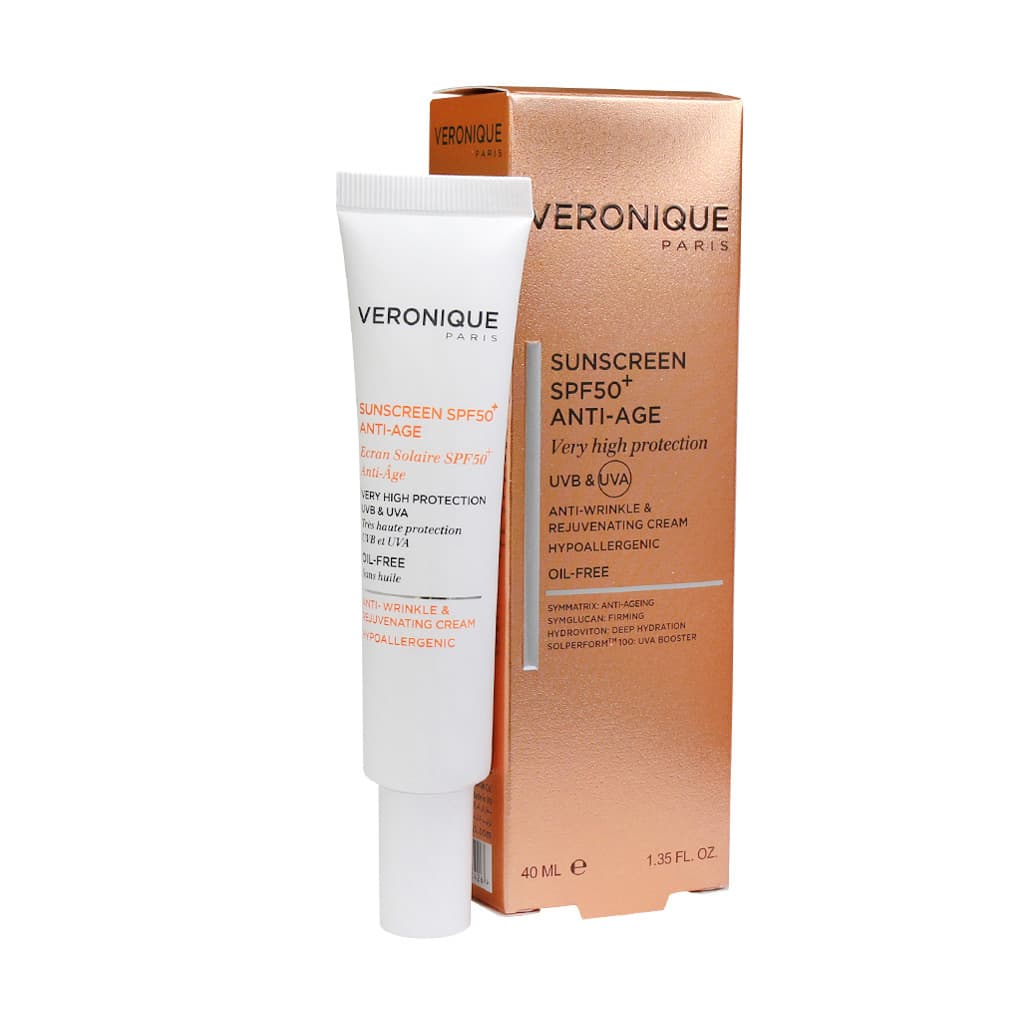 کرم ضد آفتاب بهبود دهنده چروک SPF۵۰ ورونیک ۴۰ میلی لیتر | Veronique Sunscreen Spf۵۰ Anti Age Cream ۴۰ ml