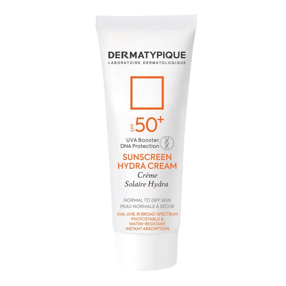 کرم ضدآفتاب بی رنگ هیدرا پوست خشک و حساس درماتیپیک Spf50 ا Dermatypique Sunscreen Hydra Cream Spf50