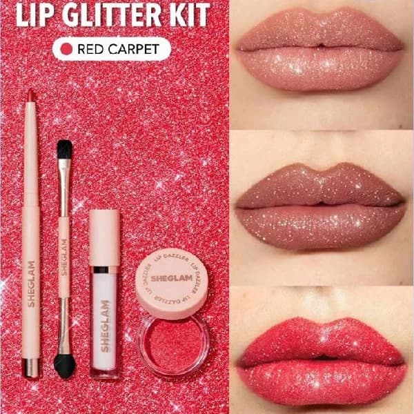 ست آرایشی گلیتردار و براق کننده لب مدل دازلر گلیتر شیگلم | Sheglam Lip Dazzler Glitter Kit — تصویر ۴