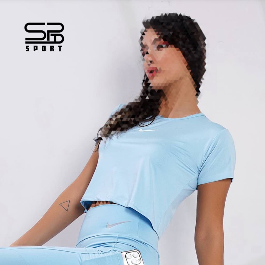 کراپ ورزشی زنانه نایکی Nike women's sports crop|آستین کوتاه — تصویر ۲
