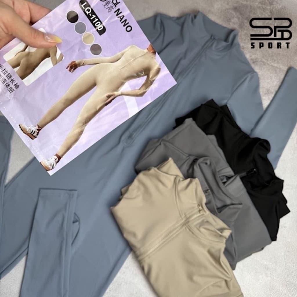اورال بلند اسپاندکس Long spandex overall|نیم زیپ — تصویر ۳