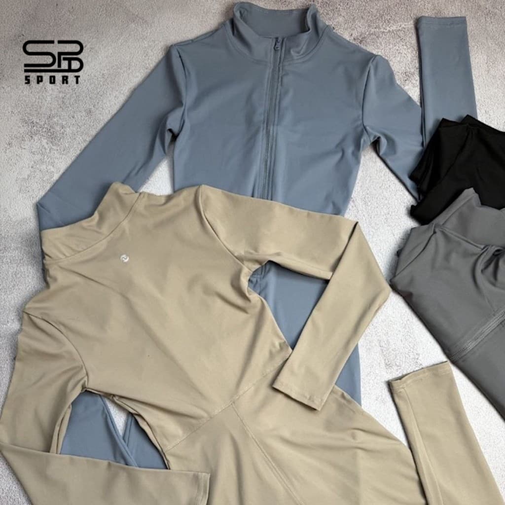 اورال بلند اسپاندکس Long spandex overall|نیم زیپ — تصویر ۲