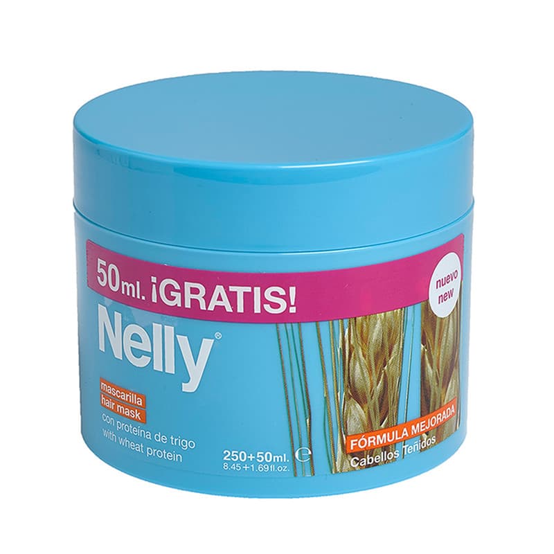 ماسک مو گندم ترمیم کننده و تثبیت کننده رنگ 300 میل نلی (اصل) | Nelly Wheat Protein Hair Mask