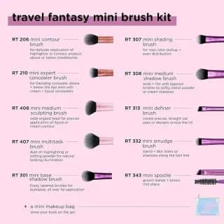 ست 10 عددی براش ریل تکنیکس مدل Fantasy Mini Brush - سرخ اپ — تصویر ۳