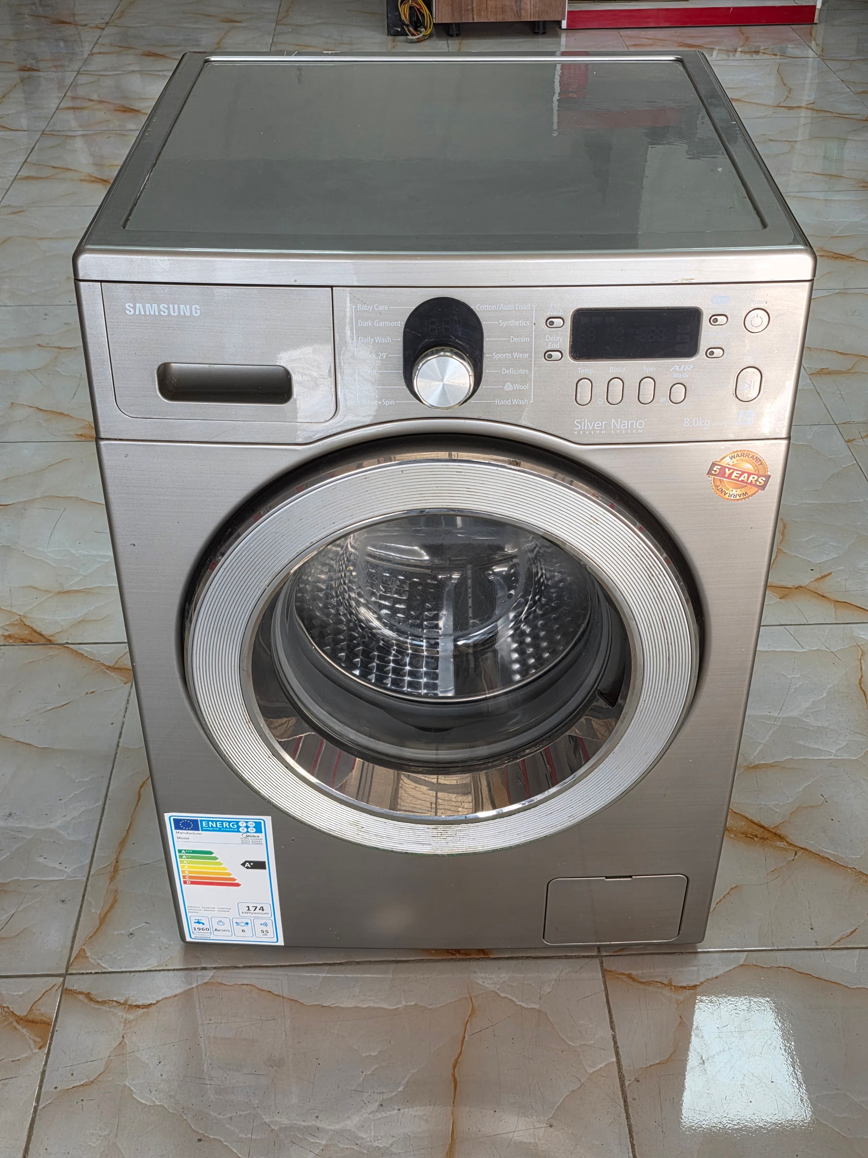 ماشین لباسشویی سام سونگ مدل:Q1495sf دو دیجیتال ۸کیلو (با گارانتی)