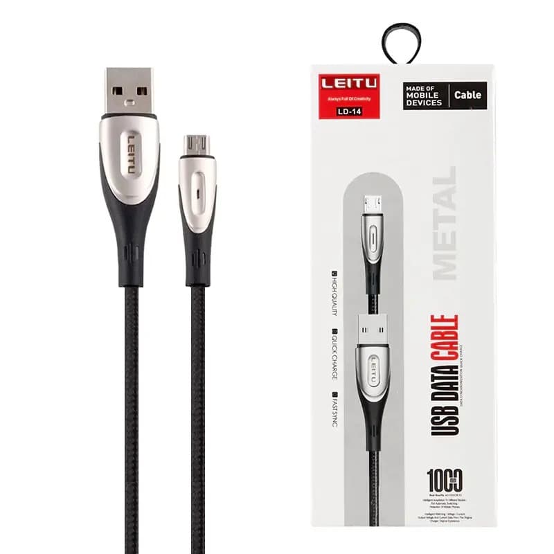 کابل میکروUSB لیتو مدل LD-14 طول ۱ متر