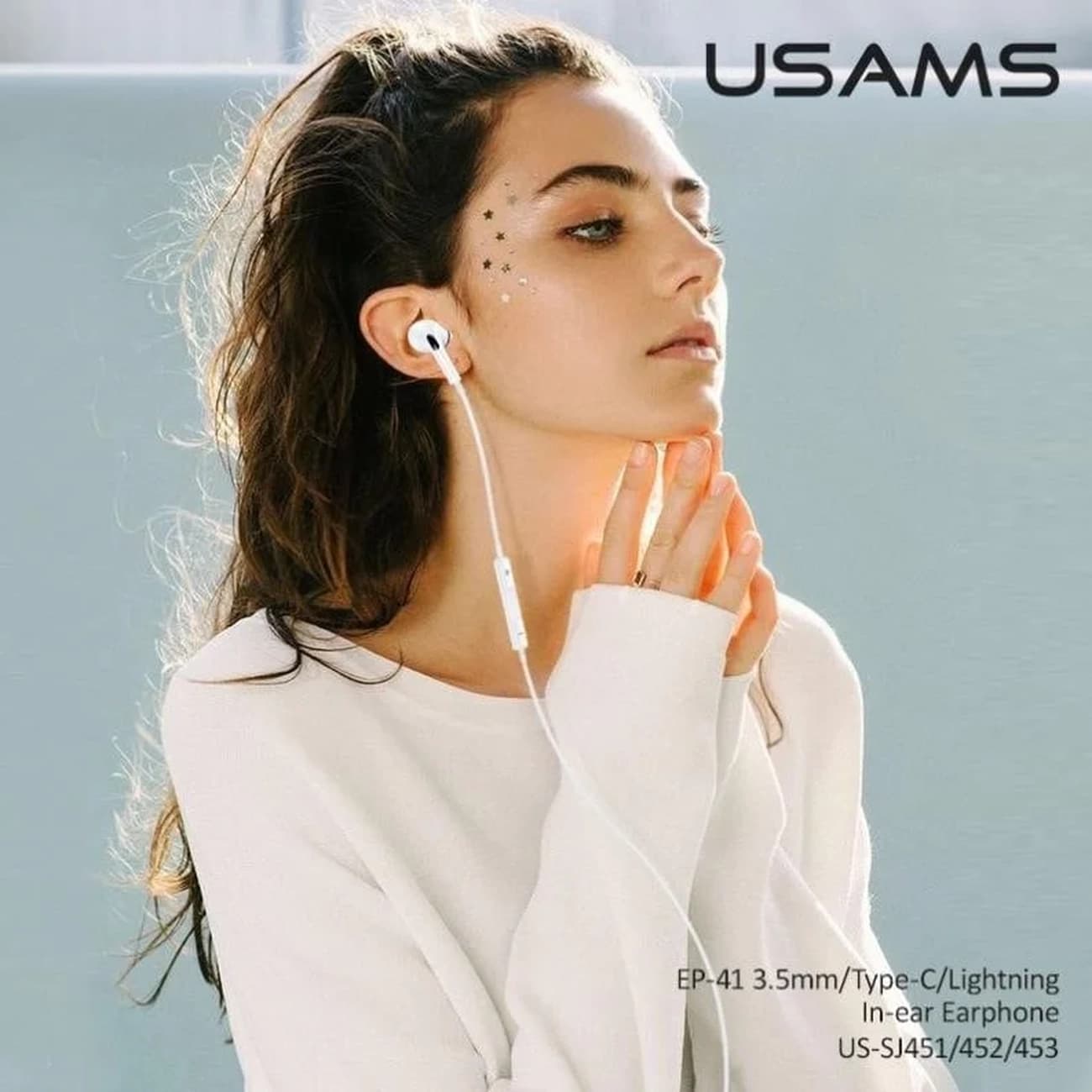هندزفری سیمی یوسامز مدل USAMS EP-41 SJ453HS01 | لایتنینگ — تصویر ۷