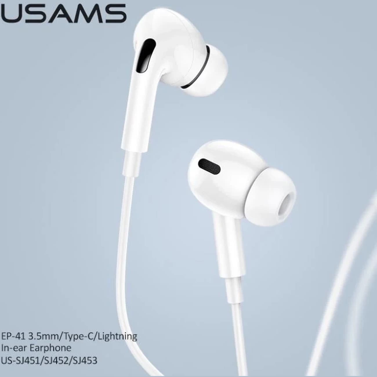 هندزفری سیمی یوسامز مدل USAMS EP-41 SJ453HS01 | لایتنینگ — تصویر ۸