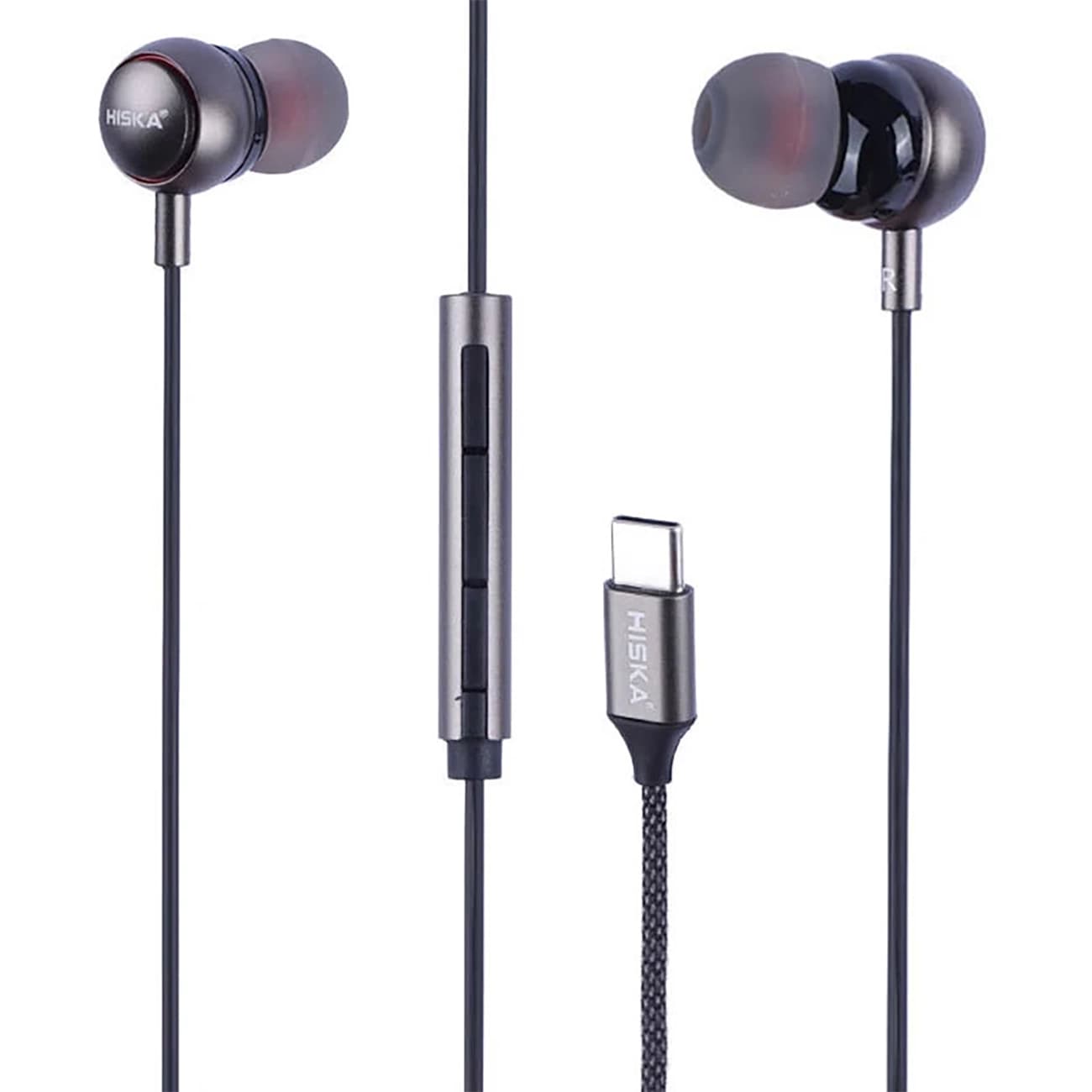هندزفری سیمی تایپ سی هیسکا مدل HISKA HK-747C | با میکروفون — تصویر ۵