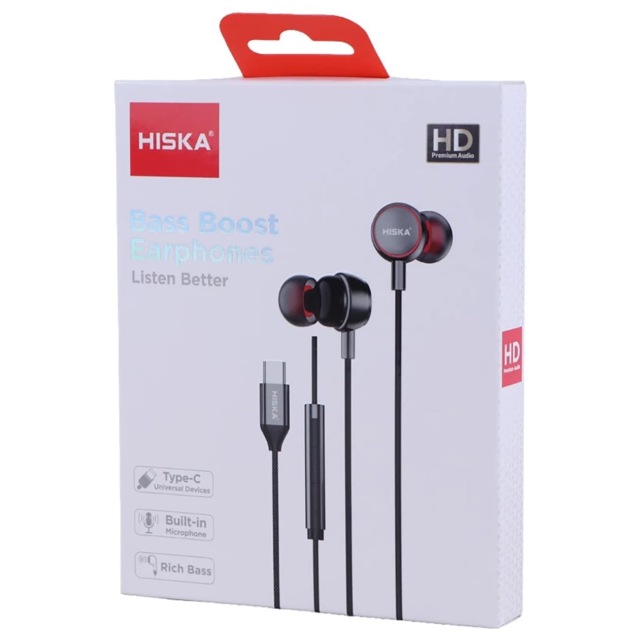 هندزفری سیمی تایپ سی هیسکا مدل HISKA HK-747C | با میکروفون — تصویر ۷