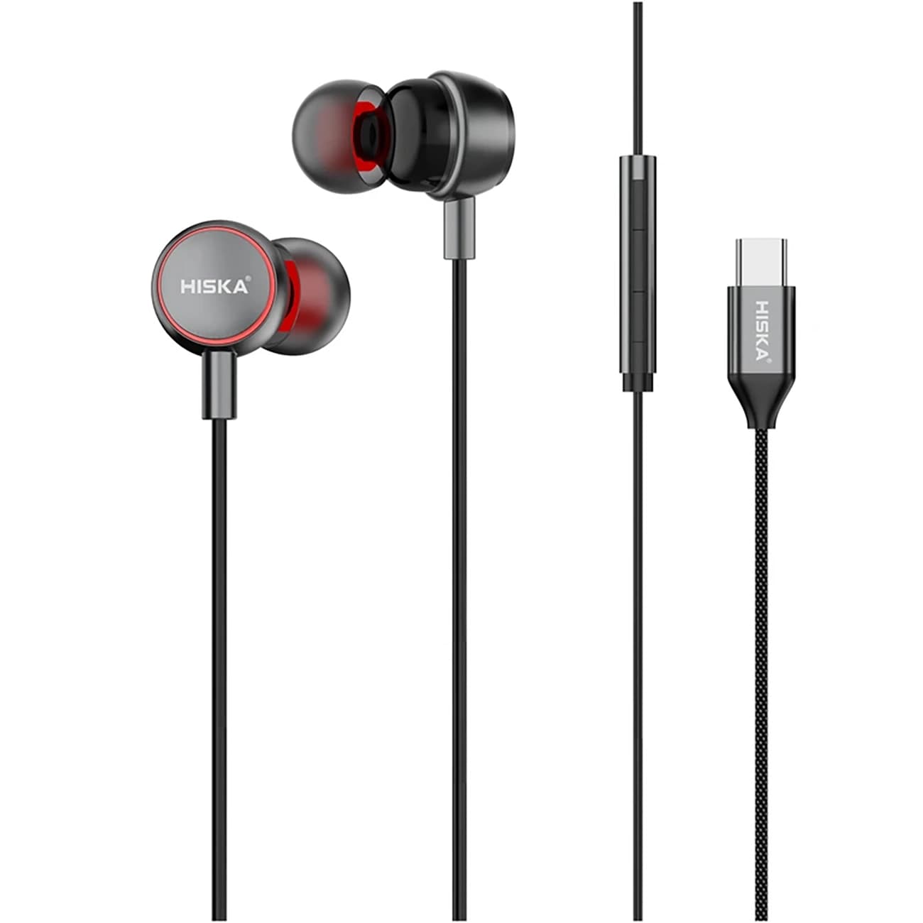 هندزفری سیمی تایپ سی هیسکا مدل HISKA HK-747C | با میکروفون — تصویر ۴