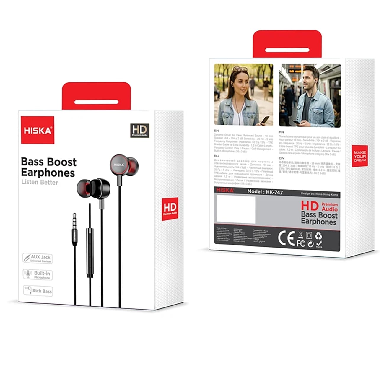 هندزفری سیمی جک 3.5 میلی متری هیسکا مدل HISKA HK-747 | با Bass Boost — تصویر ۷