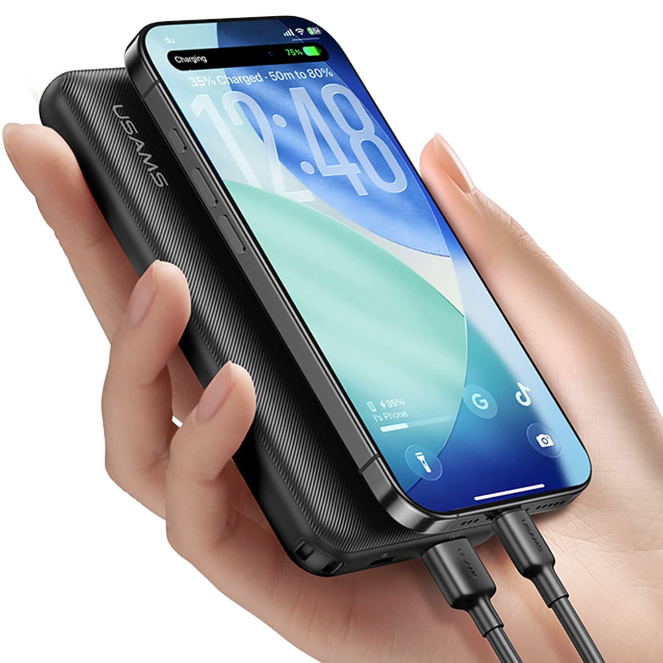 پاور بانک ظرفیت 10000 توان 10 وات یوسامز مدل USAMS CD262 — تصویر ۲