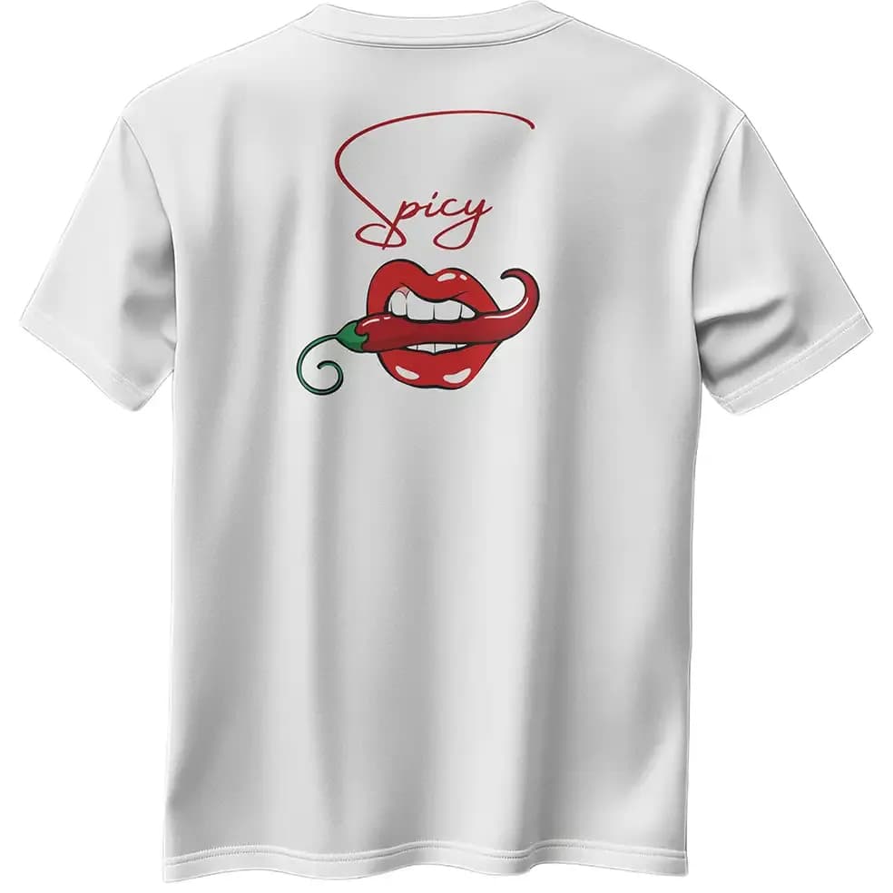 تیشرت تابستانه طرح فلفل Hot & Spicy کد 002