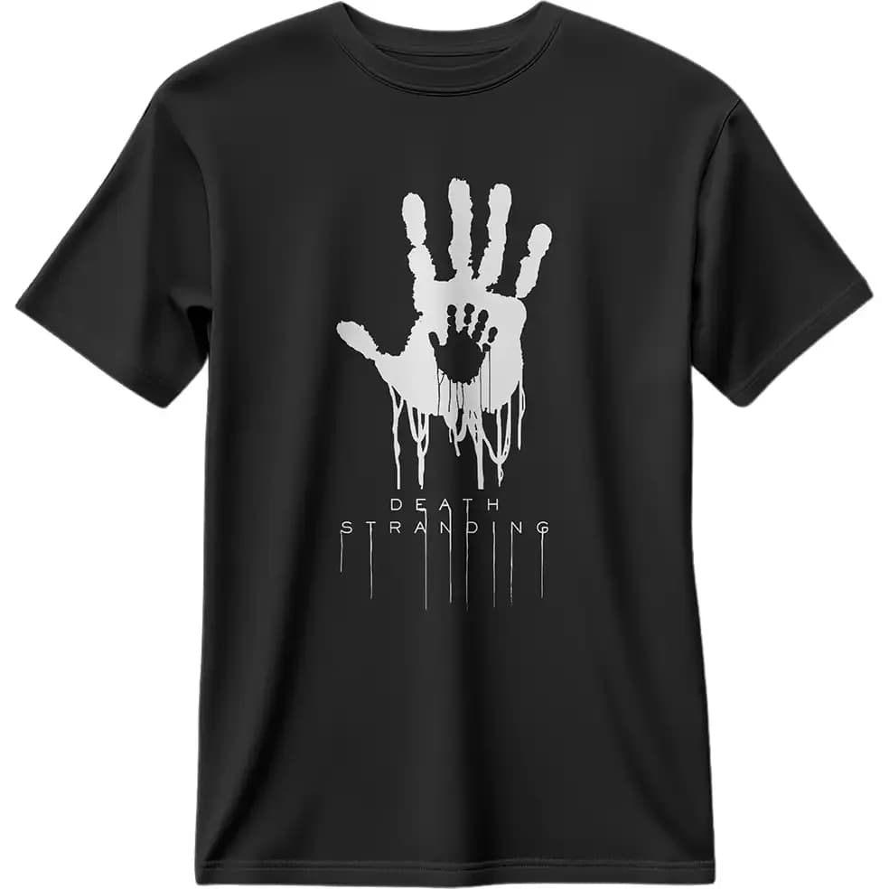 تیشرت دث استرندینگ طرح پوستر Death Stranding Hand Logo کد 003